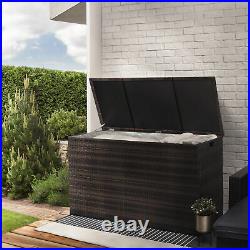 Teamson Home Outdoor Garden Patio Furniture 700 Litre XL Rattan Storage Box Unit