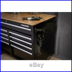 Tool Chest Mobile Workbench Hardwood 9-Drawer Garage Storage Box Mechanic Black