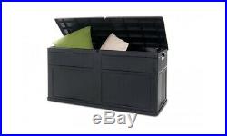 Toomax Black Plastic Indoor Outdoor Garden Storage Chest Cushion Box 320 Litre