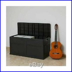 Toomax Black Plastic Indoor Outdoor Garden Storage Chest Cushion Box 320 Litre