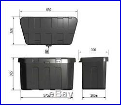 Trailer Tow Bar Plastic Storage Box With Mounts Large Triangle Shape For Drawbar