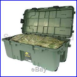Twin Pack of Large Green Military Storage Trunk, Plano