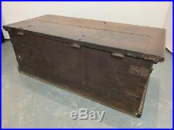 UK DELIVERY Large 19th Century Antique Solid Oak Coffer Chest Storage Trunk Box