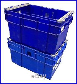 USED 65 Litre Stack/Nest Swingbar Plastic Storage Boxes Containers Crates Totes