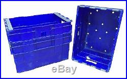 USED 65 Litre Stack/Nest Swingbar Plastic Storage Boxes Containers Crates Totes