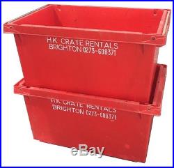 USED 75 Litre Stack/Nest Swingbar Plastic Storage Boxes Containers Crates Totes