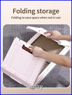 Unibuy 4pc Foldable & Stackable Storage Box, Plastic Storage Boxes With Lids