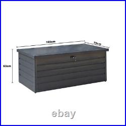 Up 600L Metal Storage Box Garden Outdoor Shed Deck Utility Cushion Chest Truck