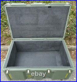Us Military Olive Green Hardigg Pelican Large Flight Storage Case Box With Foam
