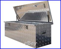 Us Pro Aluminium Chequer Plate Site Box Storage Chest Tool Van Truck Pickup L200