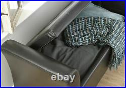 Verona Window Seat Faux Leather Large Ottoman Storage Box Bench Foot Stool Black