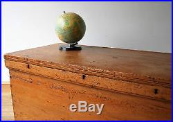 Very Large Vintage Wooden Chest Trunk Pine Bedding Box Industrial Storage Box