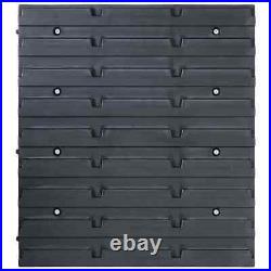 VidaXL 96 Piece Storage Bin Kit with Wall Panels Blue Tool Case Tool Organiser