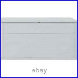 VidaXL Garden Storage Box 420L Light Grey Outdoor Cabinet Chest Organiser Unit