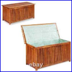 VidaXL Solid Acacia Wood Outdoor Storage Box 117x50x58cm Garden Cabinet Chest