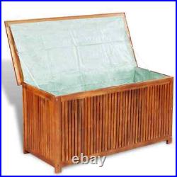 VidaXL Solid Acacia Wood Outdoor Storage Box 117x50x58cm Garden Cabinet Chest