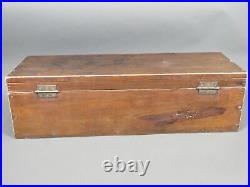 Vintage 32 Large Wooden Tool Storage Box Chest Trunk Amish Hand Made