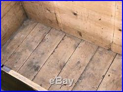 Vintage Antique Very Large Wooden Trunk Chest Storage Toy Blanket Box Table