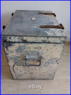 Vintage Galvanised Metal Box Large Rare