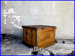 Vintage Large Industrial NAAFI Wooden Crockery Storage Transport Box