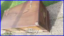 Vintage Large Wooden Blanket box Treasure Chest Colonial Storage Trunk storage