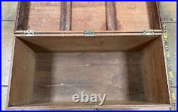 Vintage Large Wooden Storage Box/ Trunk with Handle