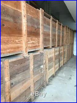 Vintage Large Wooden Timber Chest Crate Storage Box Garden planter Blanket Trunk