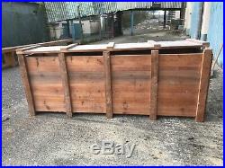 Vintage Large Wooden Timber Chest Crate Storage Box Garden planter Blanket Trunk