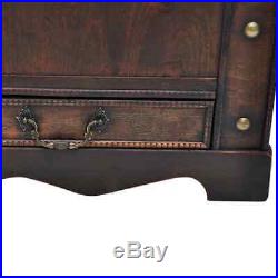 Vintage Large Wooden Treasure Chest 90x51x42 cm Lockable Storage Box Trunk Brown