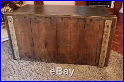 Vintage Old Industrial Large Wooden Trunk Tool Box Storage. Coffee Table #18