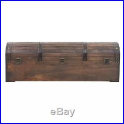 Vintage Treasure Box Storage Chest Solid Wood Case Trunk Large practical Brown