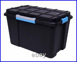 Water Resistant Mobile Plastic Damp Area Storage Box Scuba XL Black 110 Ltr