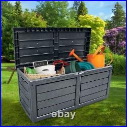 Waterproof Garden Storage Box. (300 L) Large Plastic Wheeled Outdoor Storage Box