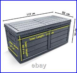Waterproof Garden Storage Box. (300 L) Large Plastic Wheeled Outdoor Storage Box