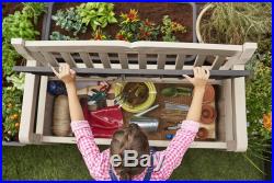 Waterproof Outdoor Storage Box Garden Keter Plastic Large Bench Seat Furniture
