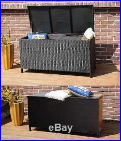 WestWood Garden Furniture Rattan Storage Box Woven Chest Patio Outdoor PE RSB01