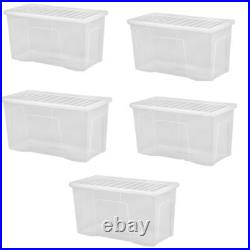 Wham 110L Storage Box With Lid 5 Pack