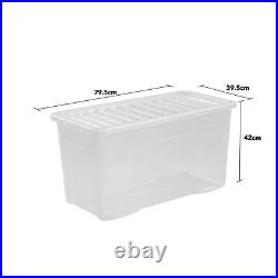 Wham 110L Storage Box With Lid 5 Pack