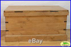 Wooden Chest Trunk Large Storage Toy Box Coffee Table Vintage Style Handmade