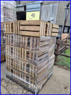 Wooden Crate Boxes Storage Apple Fruit Plain Wood Box Craft Crates 3 Slatted