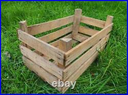 Wooden Crate Boxes Storage Apple Fruit Plain Wood Box Craft Crates 3 Slatted