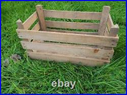 Wooden Crate Boxes Storage Apple Fruit Plain Wood Box Craft Crates 3 Slatted