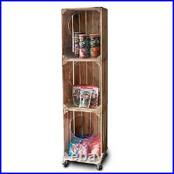 Wooden Crate Crisp Merchandiser Shelving POS Display Shop & Retail (CR8S4)