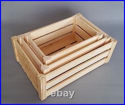 Wooden Crate Plain Wood Boxes Craft Decoupage Craft Jars Tins Storage Kitchen