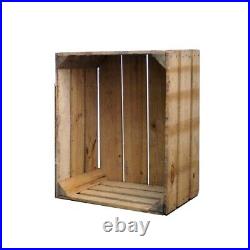 Wooden Crates Storage Boxes, Fruit, Apple, Furniture Plain Wood Box (CR8)