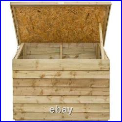 Wooden Garden Storage Chest Outdoor Tools Large Storage Box Container Furniture