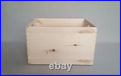 Wooden Large Boxes Plain Wood Box Storage Trunk Craft Handles Chest Garage Home
