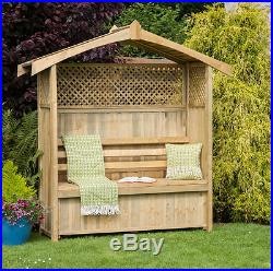 Wooden Large Garden Arbour Bench Seat Storage Box Patio Cushions Trellis Arch