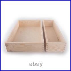 Wooden Non-Lidded Display Open Top Presentation Container Box / Pinewood DIY