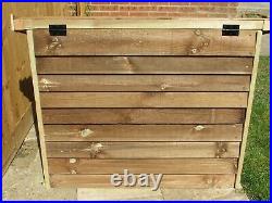 Wooden Outside Storage Chest, Raised internal floor, Weather proof